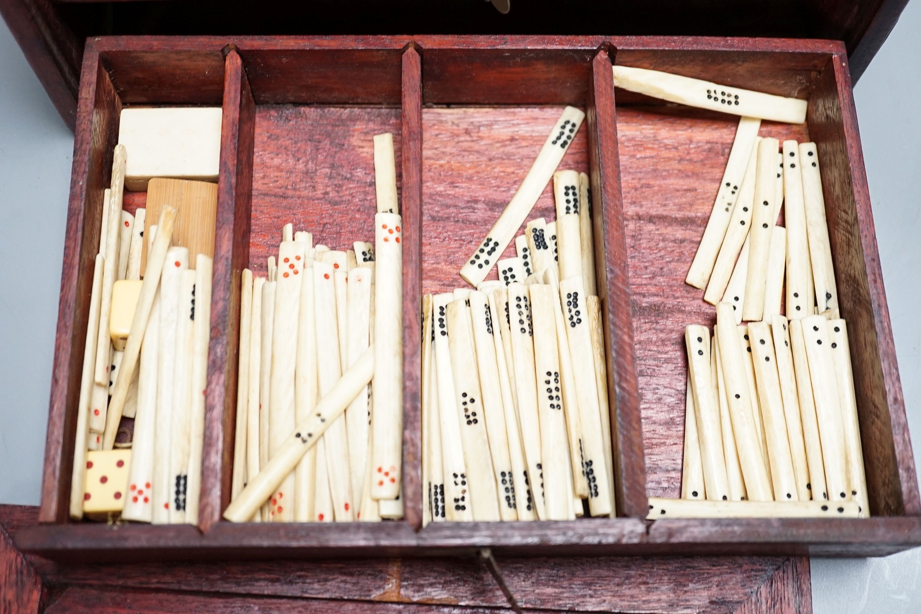 A Chinese mahjong set